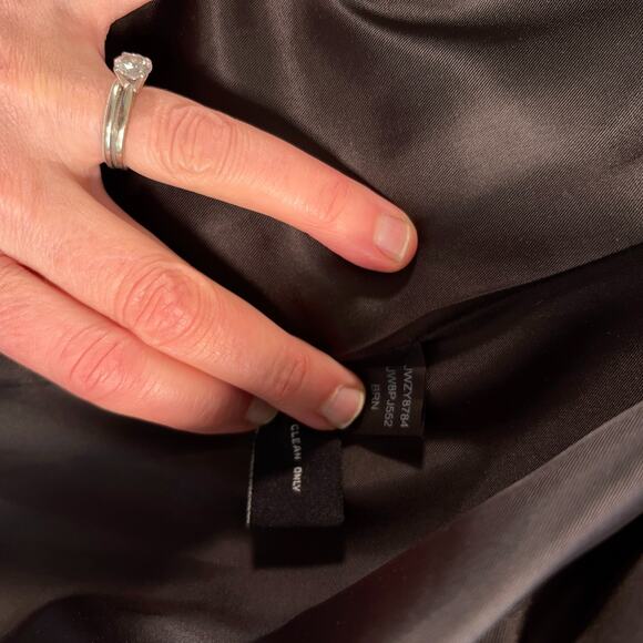 Jones New York Brown Wool Angora Coat Hooded Front Buttons Size 12P - Picture 6 of 11